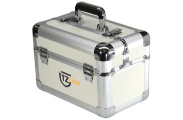 Image of TZ Case Aluminum-Framed Makeup Case, White, 14.25 x 8.75 x 9.75in, AB-411 WH