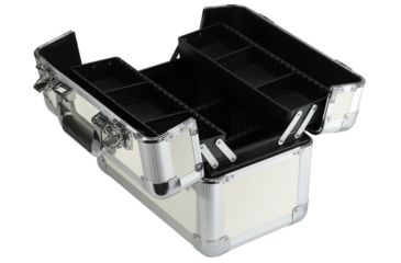 Image of TZ Case Aluminum-Framed Makeup Case, White, 14.25 x 8.75 x 9.75in, AB-411 WH