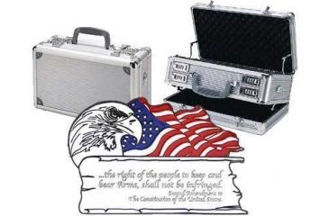 Image of TZ Case 2 Amendment Duelly Fifthteen Gun Case 15x9x7in, Silver TZ0015SS2