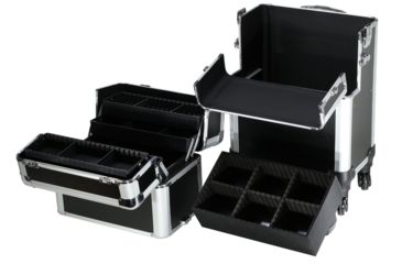 Image of TZ Case Large Wheeled Professional Makeup/Multi-Purpose Case, Black, AB-408T B