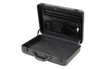 Image of TZ Case Molded Aluminum Attache Case, Black, 18 x 13 x 5in, AC-38 B