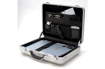 Image of TZ Case NC38 Aluminum 17" Silver Laptop Case w/ Organizer Pockets NC-38S