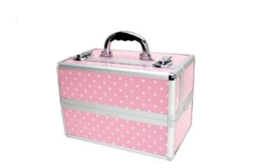 Image of TZ Case Pink Beauty Collection TC07 Beauty Case - Pink w/ White Dots TC-07-PWD