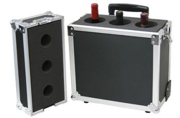 Image of TZ Case WTC03T 3 Bottle Deluxe Wine Transport Case - Black Dots WTC-03TBD