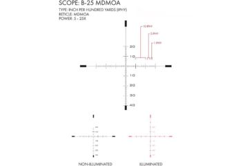 Image of U.S. Optics 5-25x52mm Rifle Scope, w/Illuminated B-25 MDMOA Reticle, Matte Black, Medium, B-25 MDMOA