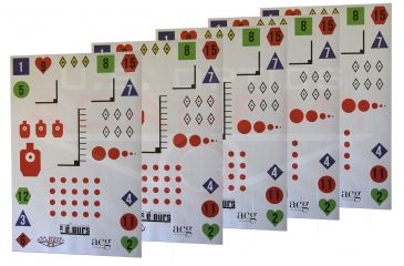 Image of U.S. Optics Academy Training Targets, 5 Pack, White, Small, TGT-USOA-1 5 Pack