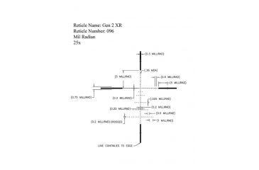 Image of U.S. Optics B-25 5-25x52mm Rifle Scope, Digital Red FFP GEN II XR Reticle, 100 Click Elevation Knob and US#5 Windage Knob with 1/10 MIL Adjustment, Matte Black, B-25 GENIIXR