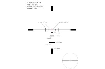 Image of U.S. Optics SVS 1-6x24mm Rifle Scope, Matte Black, Medium, SVS 1-6