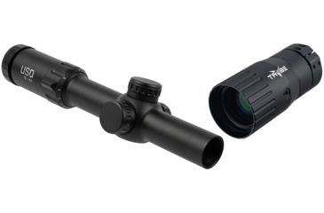 Image of U.S. Optics TS-8X Rifle Scope, 1-8x24mm, 30mm Tube, Digital Red SFP Simple Cross Hair Reticle, Elevation and Windage Zeroing Knob with 1/2 MOA Adjustments, Matte, Black, TS-8X SFP with Trybe Optics En