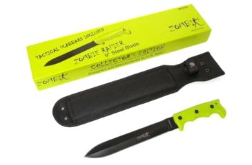 Image of U.S. Spec Zombie Rapier Survival Fixed Blade Knife, 9in, Carbon Steel, Fixed, Zombie Green Handle, KZR9