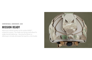 Image of UARM BHBH Boltless High-Cut Ballistic Helmet, Type IIIA Threat Level, Multicam, M, BHBHMM