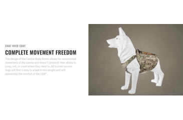 Image of UARM CBA Canine Body Armor, Type IIA Threat Level, Multicam, S, CBASM2A-SACBAS2A