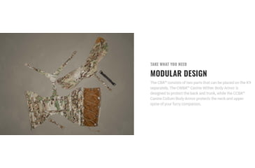 Image of UARM CBA Canine Body Armor, Type IIA Threat Level, Multicam, S, CBASM2A-SACBAS2A