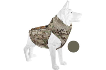 Image of UARM CBA Canine Body Armor, Type IIA Threat Level, Ranger Green, S, CBARS-SACBAS2A