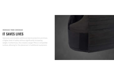 Image of UARM FRMV Fast Response Metropolis Vest, Type IIA Threat Level, Skeletal Cummerbund, Black, S-M, FRMVMB-SAMVSASM2A1