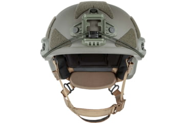 Image of UARM HCBH High Cut Ballistic Helmet, Type IIIA Threat Level, Ranger Green, M, HCBHMR