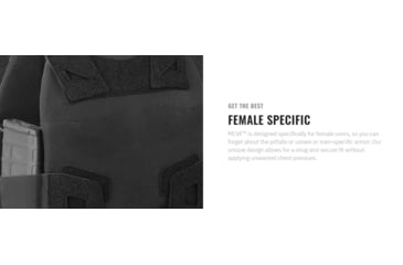 Image of UARM MCVF Modular Concealable Vest Female, Type IIA Threat Level, Armored Cummerbund, Black, S, MCVFSB-SASEPFS2A-SAMCVFS2A