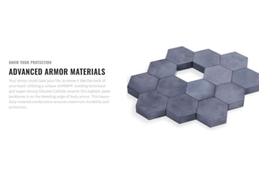 Image of UARM SA3BSP Level III++ Boron Carbide Side Armor Plate, 6X6, SA3BSP62