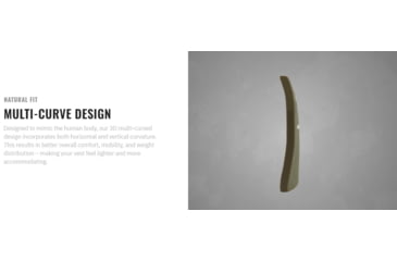 Image of UARM SA3U Level III+ UHMWPE SAPI Armor Plate, Multi-Curved, Nylon Covered, Ranger Green, Large, SA3UL