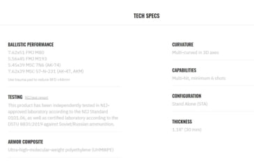 Image of UARM SA3U Level III+ UHMWPE SAPI Armor Plate, Multi-Curved, Nylon Covered, Ranger Green, Large, SA3UL