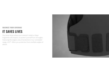 Image of UARM UCV Universal Concealable Vest, Type IIIA Threat Level, Elastic Cummerbund, Black, L, UCVLB-EMCXLB-SAUCVL3A