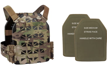 Image of UARM UPC Ultralight Plate Carrier, Multicam, Medium, w/ 2 SA3U Level III+ UHMWPE SAPI Armor Plates