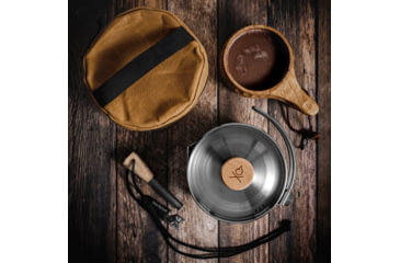 Image of Uberleben Kessel Pot w/ Waxed Canvas, Stainless, UB-KE00-0101