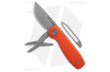Image of UCO Nason 3-in-1 Folding Knife Multi-Tool, 2.60in, D2, Normal Blade, Polymer Orange Handle, Gray/Orange, 7.20in, BHQ-204760