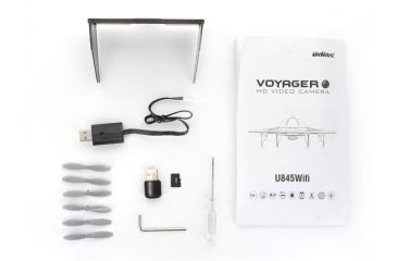 Image of UDI RC U845 UFO Drone w/WIFI FPV 2.4Ghz 4 Channel 6 AXIS headless w/720P HD camera, Navy Blue 61325