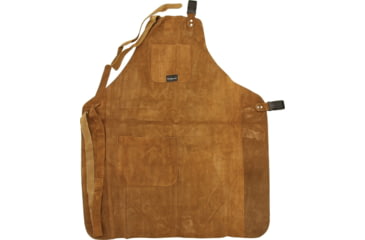 Image of UJ Ramelson Three Pocket Carvers Apron, Brown Suede, 3 POCKET LEATHER APRON