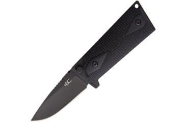 Image of Ultimate Equipment M1911 Compact Hammerhead Folding Knife, 4.25in Closed, 3in Black Titanium Coated 440C SS Drop Point, Black Checkered G10 Handle, CKGB-440C