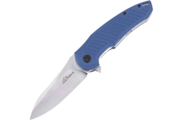 Image of Ultra-X Vulture Linerlock Blue-Gray Folding Knife, 3.5 satin finish D2 tool steel blade, Blue-Gray textured G10 handle, UXHK221B