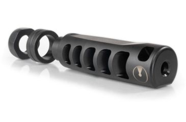 Image of Ultradyne Apollo S Compensator Muzzle Brake, AR-15, .223/5.56, 1/2-28in, .975 Outside Diameter, 416 SS, Salt Bath Nitride, Black, UD10220