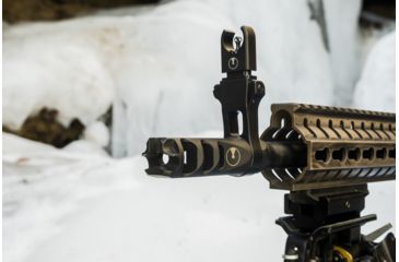 Image of Ultradyne C4 Dynamount Flip-up Front/Rear Sight Set w/Apollo Compensator, .223/5.56, 1/2x28, Black, UD10800