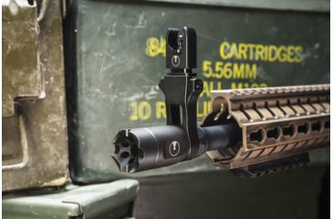 Image of Ultradyne C4 Dynamount Flip-up Front/Rear Sight Set w/Athena Compensator, .308/7.62, 5/8x24, Black, UD10810