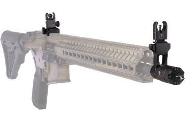 Image of Ultradyne C4 Dynamount Flip-up Front/Rear Sight Set w/Athena Compensator, .308/7.62, 5/8x24, Black, UD10810