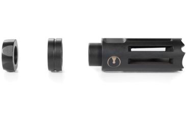 Image of Ultradyne Nighthawk Flash Hider, AR-15, .223/5.56, 1/2-28in, .875 Outside Diameter,416 SS, Salt Bath Nitride, Black, UD11000