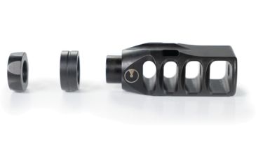Image of Ultradyne Pegasus Compensator Muzzle Brake, AR-15, .223/5.56, 1/2-28in, 1.36in Outside Diameter, 416 SS, Salt Bath Nitride, Black, UD11010