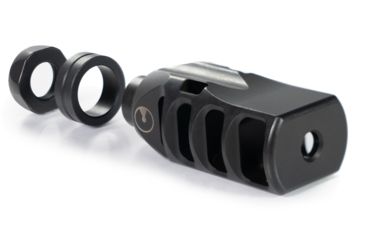 Image of Ultradyne Pegasus Compensator Muzzle Brake, AR-15, .223/5.56, 1/2-28in, 1.36in Outside Diameter, 416 SS, Salt Bath Nitride, Black, UD11010
