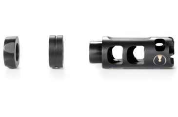 Image of Ultradyne Pulse Compensator Muzzle Brake, AR-15, .223/5.56, 1/2-28in, .865in Outside Diameter, 416 SS, Salt Bath Nitride, Black, UD11160