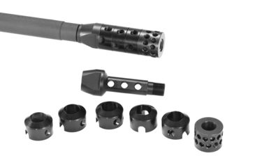 Image of UM Tactical R.A.G.E. Total Compensation System Muzzle Brake, .30 Caliber, 5/8x24, Left Hand Ports, Black, TCS-30-BLK-LH