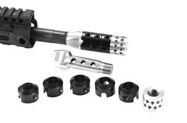 Image of UM Tactical R.A.G.E. Total Compensation System Muzzle Brake, .30 Caliber, 5/8x24, Right Hand Ports, Silver, TCS-30-SIL-RH