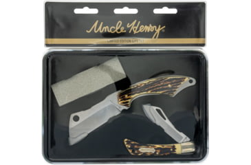 Image of Uncle Henry Knf Cleaver &amp; Slip Joint Folder &amp; Tin Promo Q4