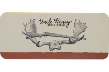 Image of Uncle Henry Fixed &amp; Folding Knife Combo, Stainless Steel Satin Blades, Bone Staglon Handles, 1227081