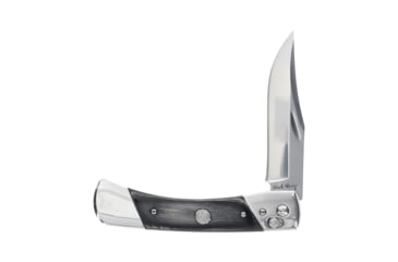 Image of Uncle Henry PLB7 Folding Knife, 3.8in, 7Cr Stainless Steel Blade, Black/Grey Laminated Wood Handle, Clam Pack, 1222013