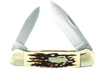 Image of Uncle Henry Uncle Henry 11UH Large Canoe Next Gen Folding Knife, 2.5 in 7Cr17 HC Stainless Steel Drop Point and Pen Blade,Staglon Handle, Sliver, 1135994