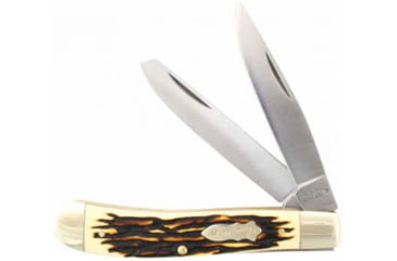 Image of Uncle Henry Uncle Henry 285UH Pro Trapper Next Gen Folding Knife, 3.2in 7Cr17 HC Stainless Steel Clip Point and Spay Blade, Staglon Handle, Sliver, 1135999
