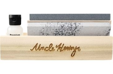 Image of Uncle Henry 6in Tri-Hone Set, Coarse Stone, Black / Silver, Medium