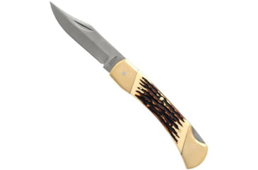Image of Uncle Henry Uncle Henry LB8CP Bear Paw Next Gen Folding Knife, 3.7in 7Cr17 HC Stainless Steel Clip Point Blade, Staglon Handle, Sliver, 1136005