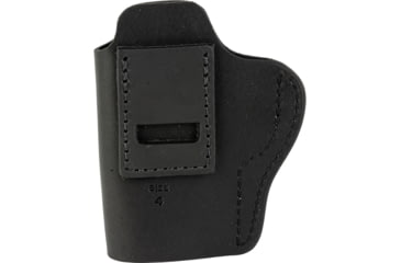 Image of Uncle Mike's IWB Leather Belt Size 04 Holster, Glock 17/19, Right Hand, Matte Black, UMIWB4MBLR